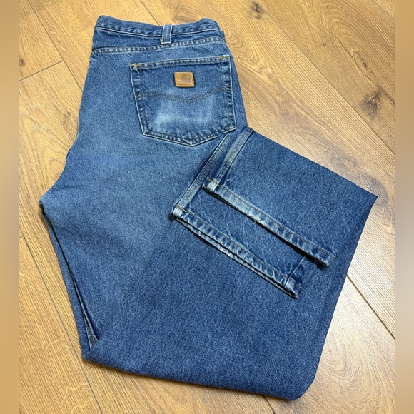 Carhartt Other - Carhartt Classic Straight Leg Fit Denim Heavy Duty Pants Men’s 38” B480-DVB
